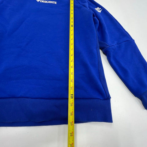 Descente Men's USA Triathlon Blue Crewneck Pullover Sweatshirt Logo Sz XL