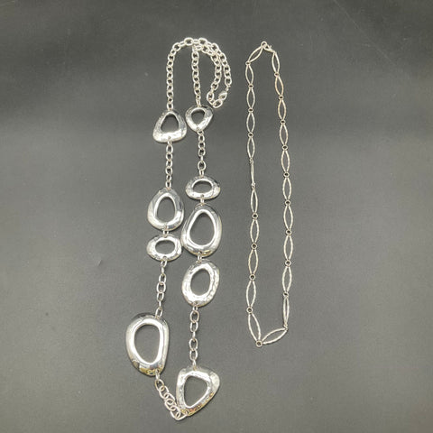 Nine West Liz Claiborne Silver Tone Fashion Necklace Wearable Jewelry Lot of 14