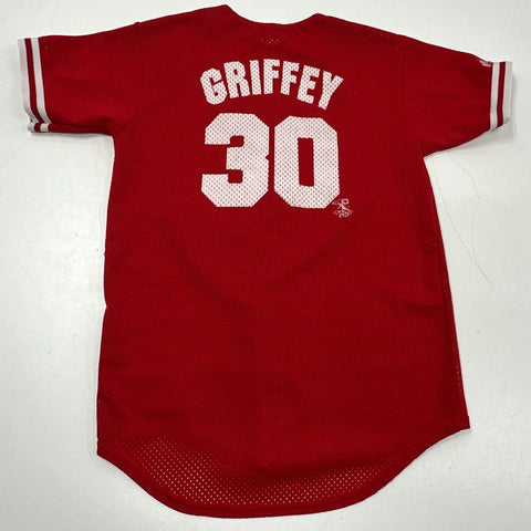 Vintage 2000s Ken Griffey Jr Cincinnati Reds Majestic Mesh Jersey USA Sz Kids L