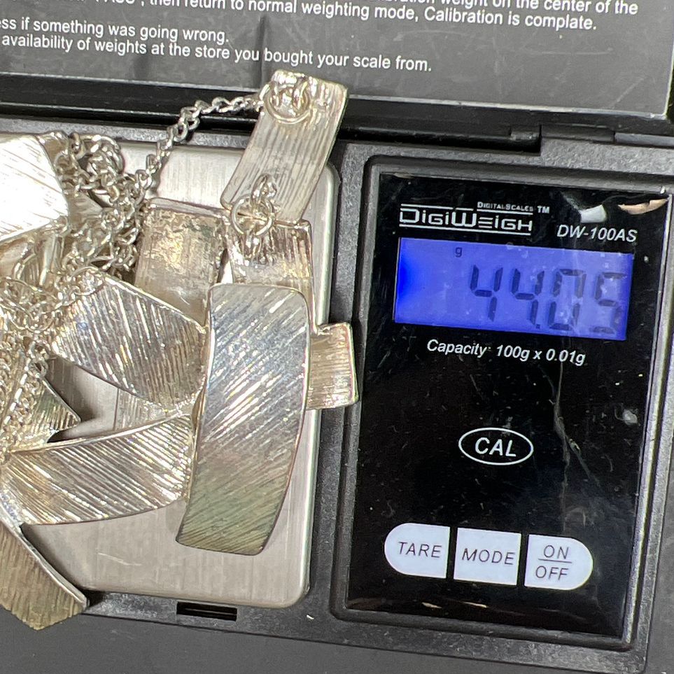 Silver Tone Linked Rectangle Bib Statement Necklace