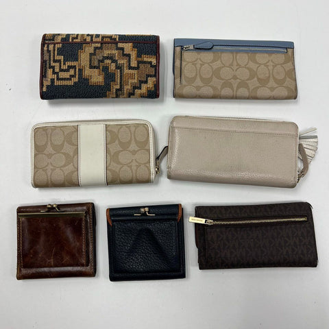 Coach Michael Kors Kate Spade Dooney & Bourke Wallet Clutch Lot of 7 Pieces