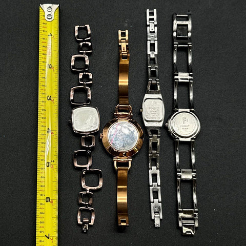 Fossil Womens Watch Lot of 4 ES-2001 ES-3226 ES-9382 ES-8938 Stainless Steel