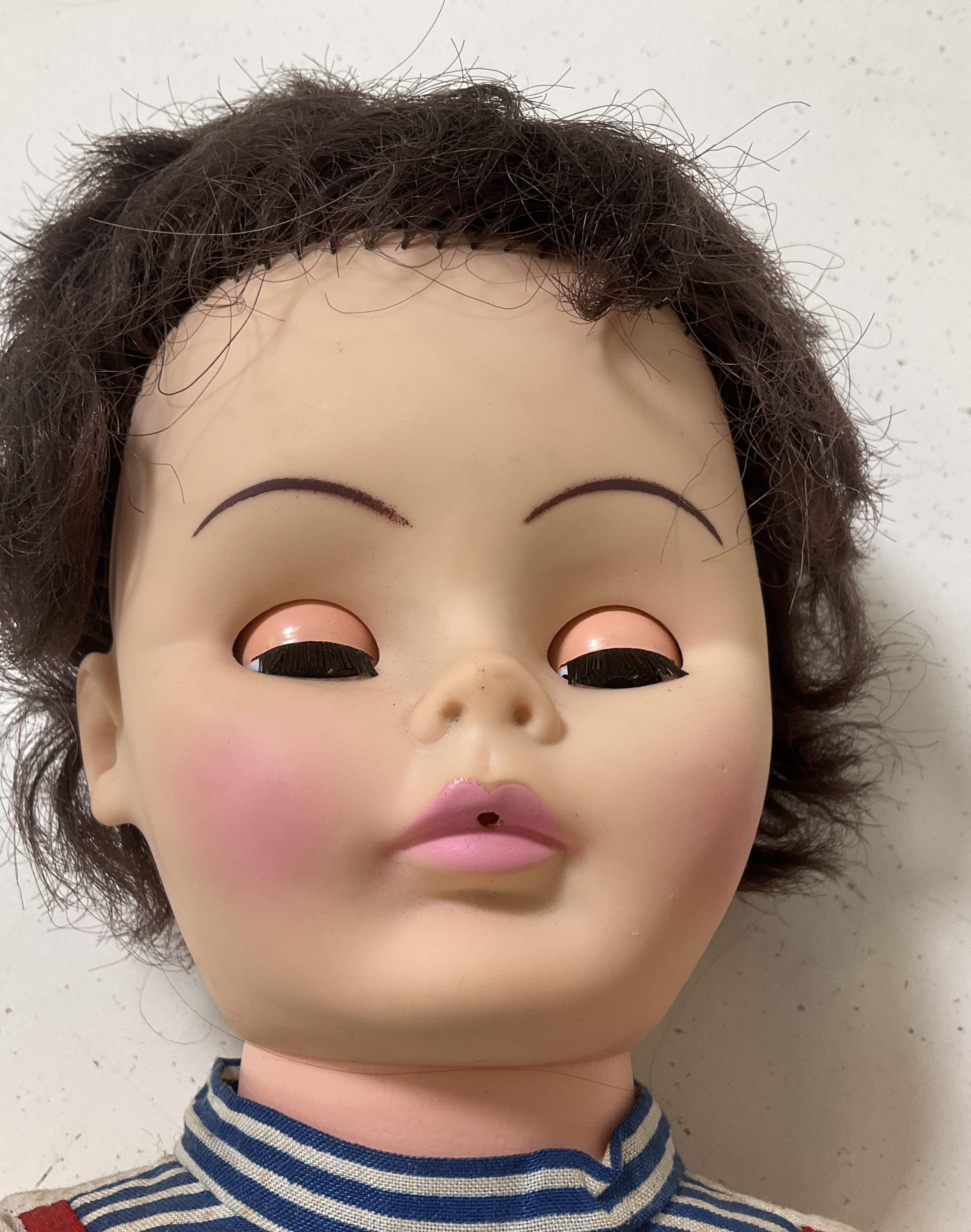 Vintage 1970s LVTF Doll & Unbranded Doll Lot 2 Sleep Eyes 24 in & 19 in