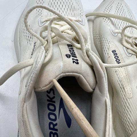 Brooks Glycerin 19 White Navy Blue Running Shoes Men's Size 9