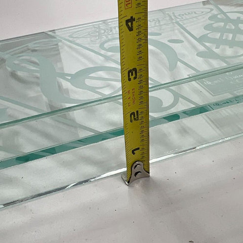 Disney Hollywood Bowl Etched Glass Plaque Desk Display Award New Open Box