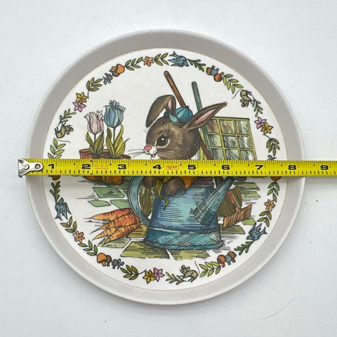 Oneida Vintage Plastic Melamine Kids Dinnerware 3pc Lot Bunny Panda Mug Plate
