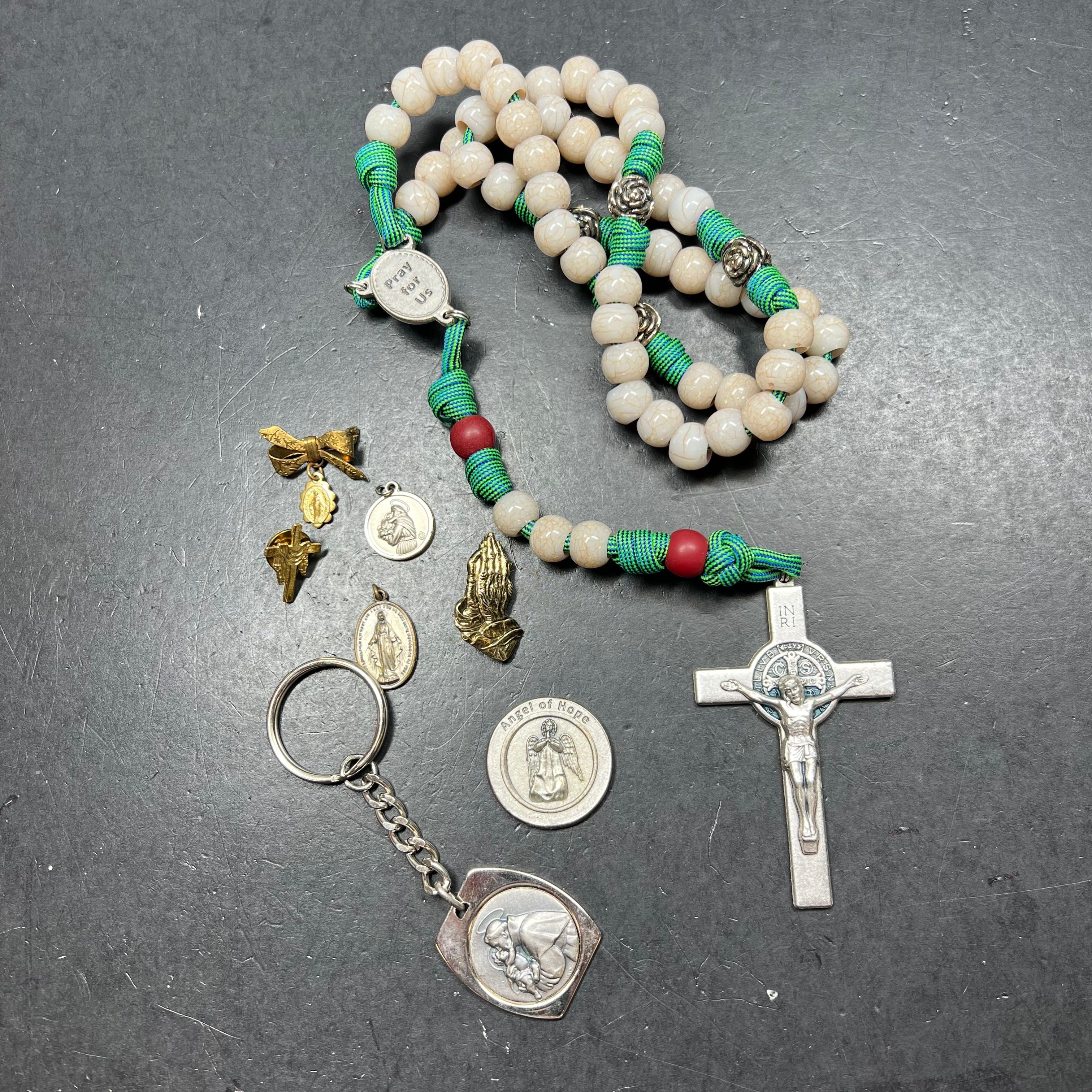 Religious Jewelry Items Rosary Charms Saints Prayer