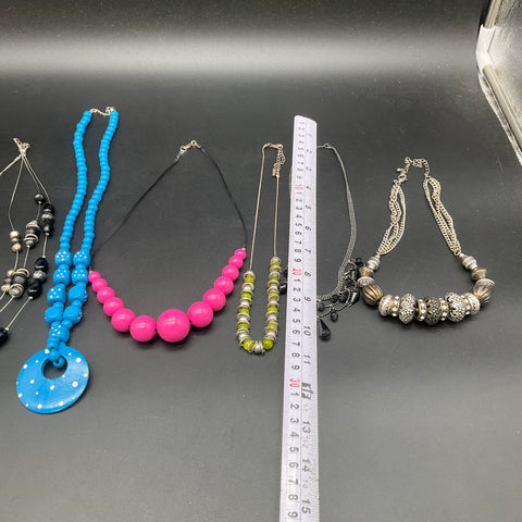 Vintage & Modern Costume Jewelry Lot of 10 Necklaces Beads Pendants
