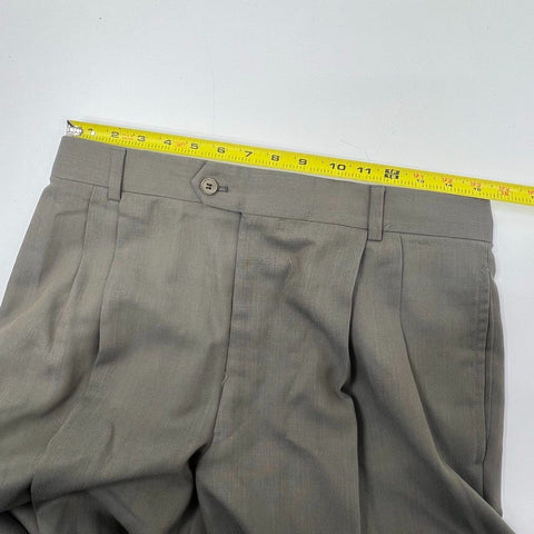 Vintage 90s Joseph Abboud Double Breasted Pleated Cuffed Wool Suit Sz 42