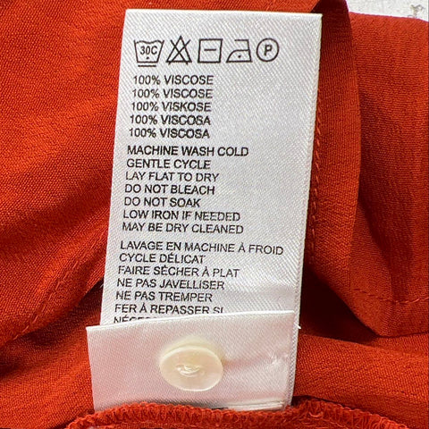 Rue Stiic Women's Terracotta One Shoulder Ruched Viscose Mini Dress NWT Size M