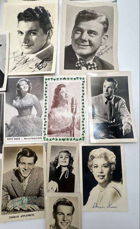 Vintage Celebrity Promo Photos Lot 18 Pieces Liberace John Wayne Dinah Shore