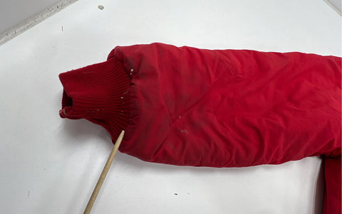 Vintage 90s DeLong Iowa State Cyclones Hooded Quilted Jacket Made USA Sz L
