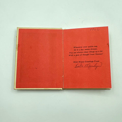 Charles Schulz Snoopy's Philosophy Hallmark Book Vintage 1960s Peanuts 5.5x4.25"