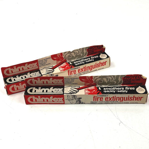 Vintage Chimfex Chimney Fire Extinguisher Lot of 2 Standard Fusee Corp