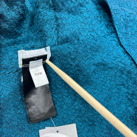 NWT Chico's Women's Teal Travelers Crushed Open Front Long Jacket Cardigan Size