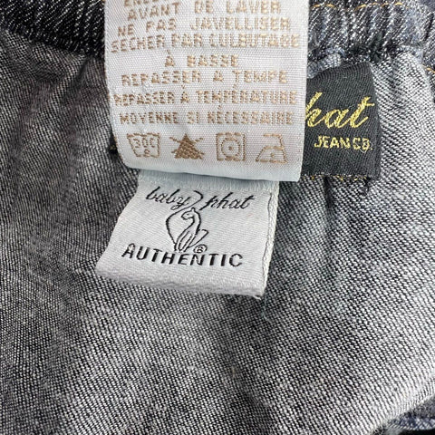 Vintage Y2K Baby Phat Women's Denim Jumpsuit Cargo Strapless Zip Sz 13