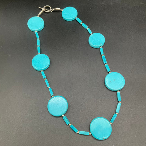 Southwestern Style Turquoise & Coral Tone Costume Jewelry Lot Necklaces Bracelet
