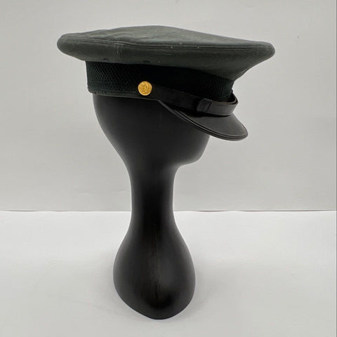 Vintage 70s US Army AG-44 Service Visor Cap Dress Green Hat Sz 7 1/8