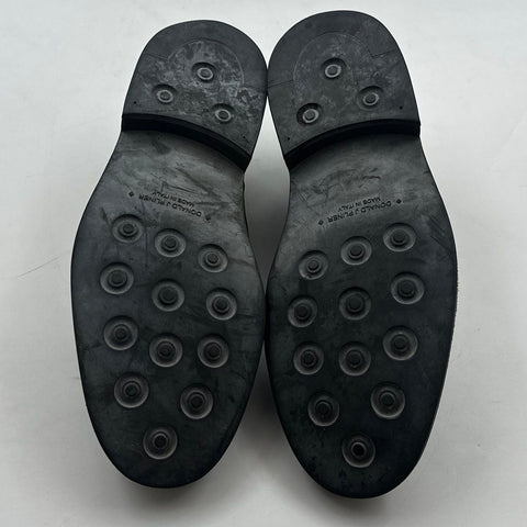 Donald J Pliner Lazaro Espresso Pebbled Leather Slip On Shoes Men's Size 12 M