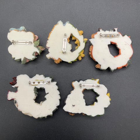 Vintage Boyds Bears Pins Lot 8 Pieces Resin Bearwear Folkwear Holiday Themes
