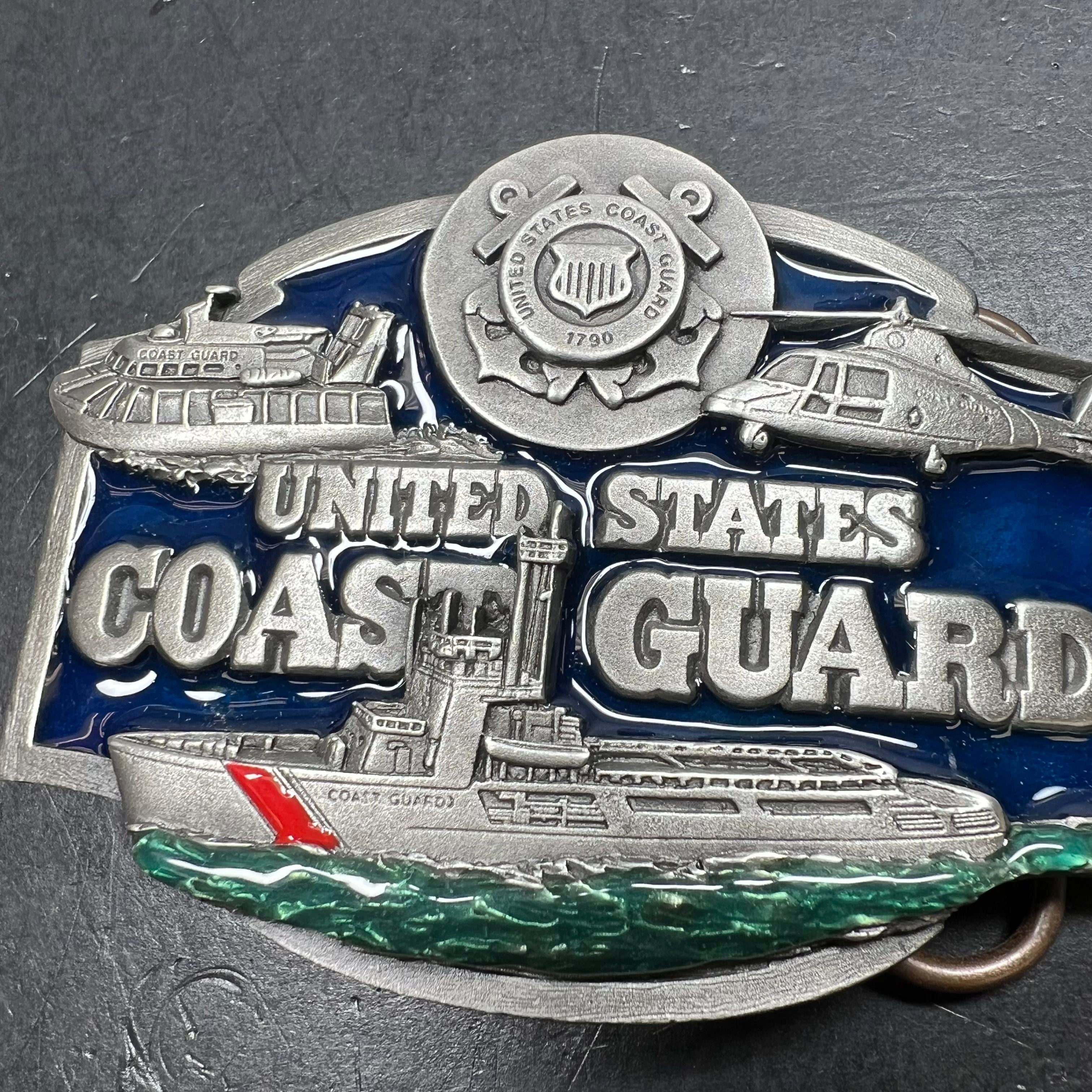 United States Coast Guard Silver Belt Buckle Siskiyou 1988