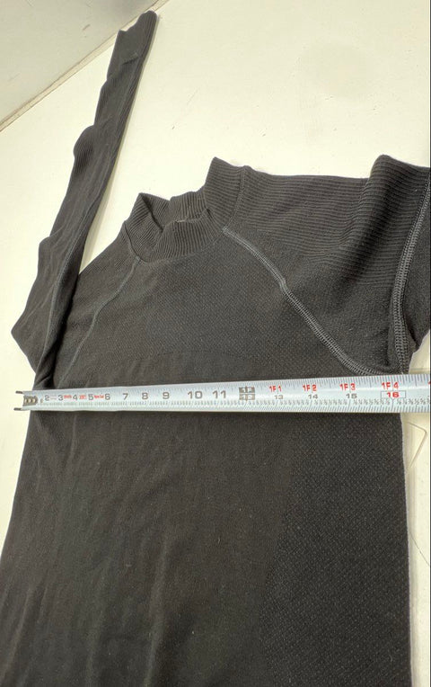 Lululemon Women's Keep the Heat Long Sleeve Black Wool SenseKnit Top Sz L NWT