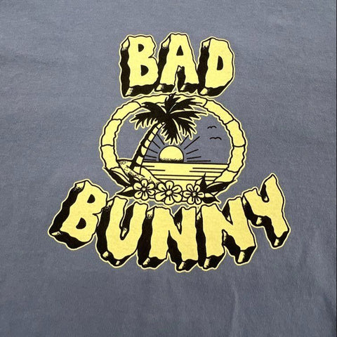 Bad Bunny Men's Blue World's Hottest Tour 2022 Un Verano Sin Ti T-Shirt Size M