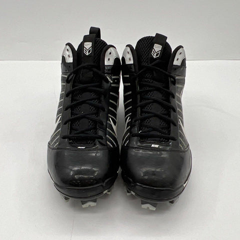 Nike Huarache 2K4 Black White Metallic Silver Baseball Cleats Size 15