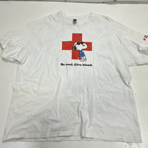 American Red Cross Snoopy Joe Cool Give Blood T-Shirt Peanuts 2023 Sz 2XL