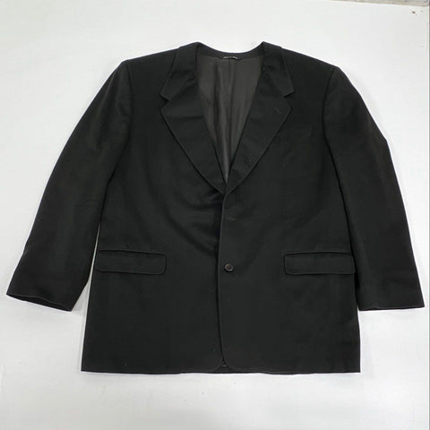 Canali for Stanley Korshak Men's Blazer Sport Coat Black Lana Cashmere Sz 48