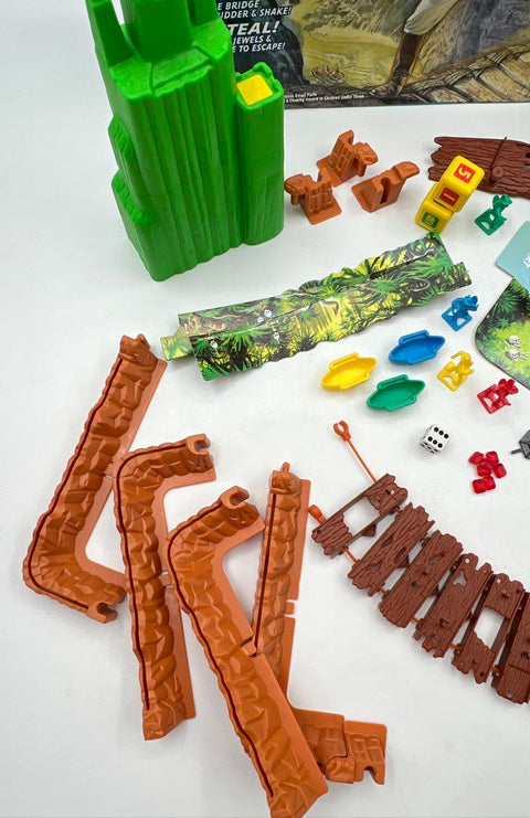 Forbidden Bridge 1992 Milton Bradley Game Replacement Pieces Parts Box As-Is
