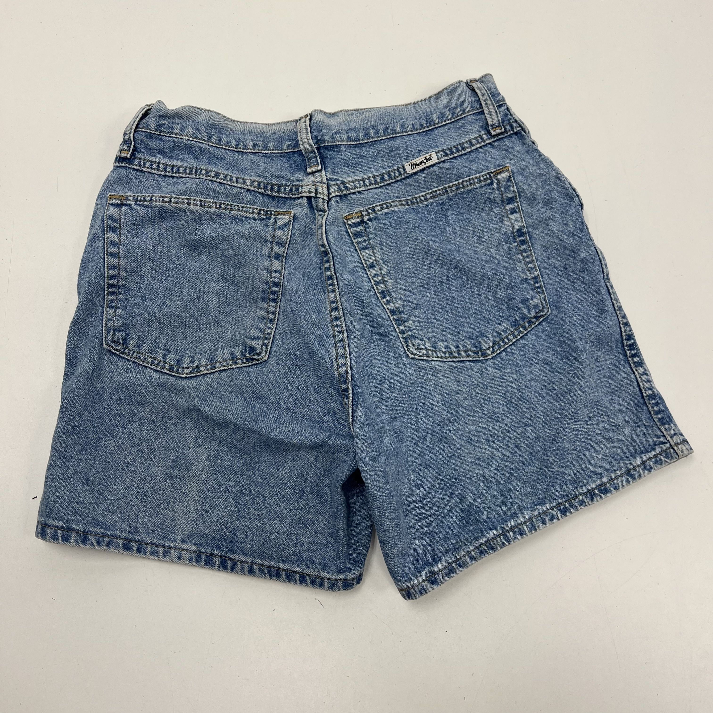 Vintage 90s Wrangler High Rise Denim Jean Shorts Womens Size 27 Made in USA