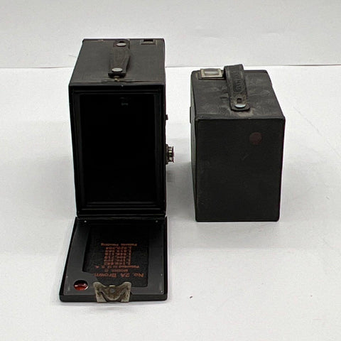 Vintage Kodak Brownie No. 2A & Target Six-20 Box Camera Lot 2 Pieces