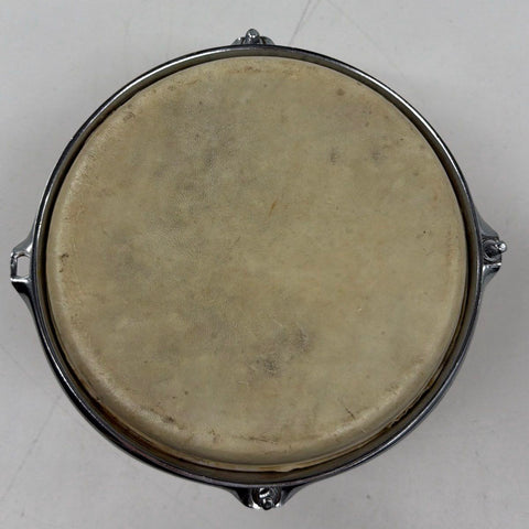 Single Bongo Drum 8-Inch Stave Wood Shell Percussion Natural Finish