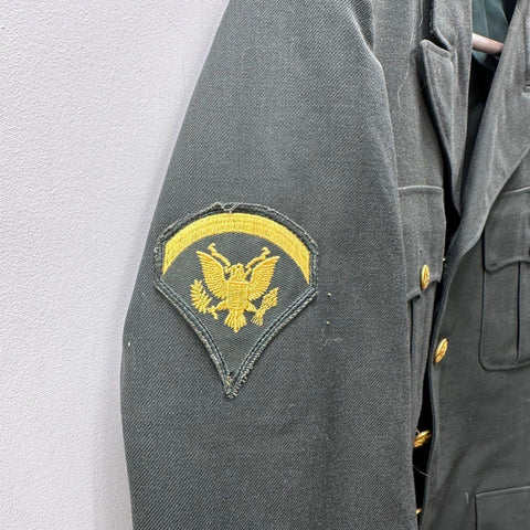 Vintage US Army Dress Jacket SHAEF Patch Technician Rank Uniform Sz 36 Long
