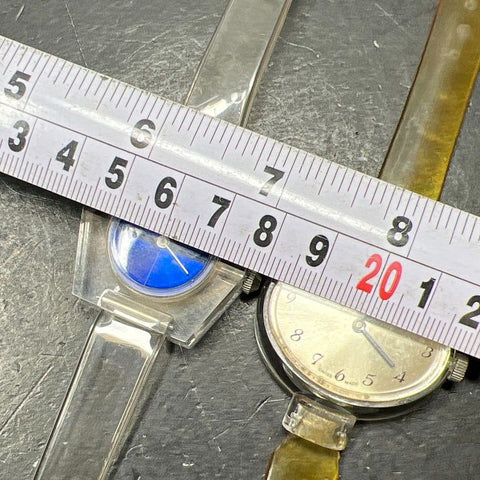 2 Lucerne Acrylic Plexiglass Case Watches Not Ticking