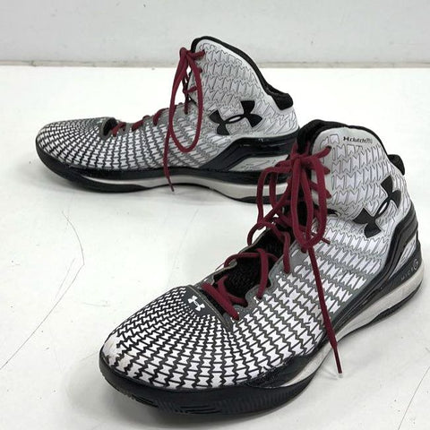 Under Armour Clutchfit Drive 2 Mid Basketball Shoes White Black Red Size 14