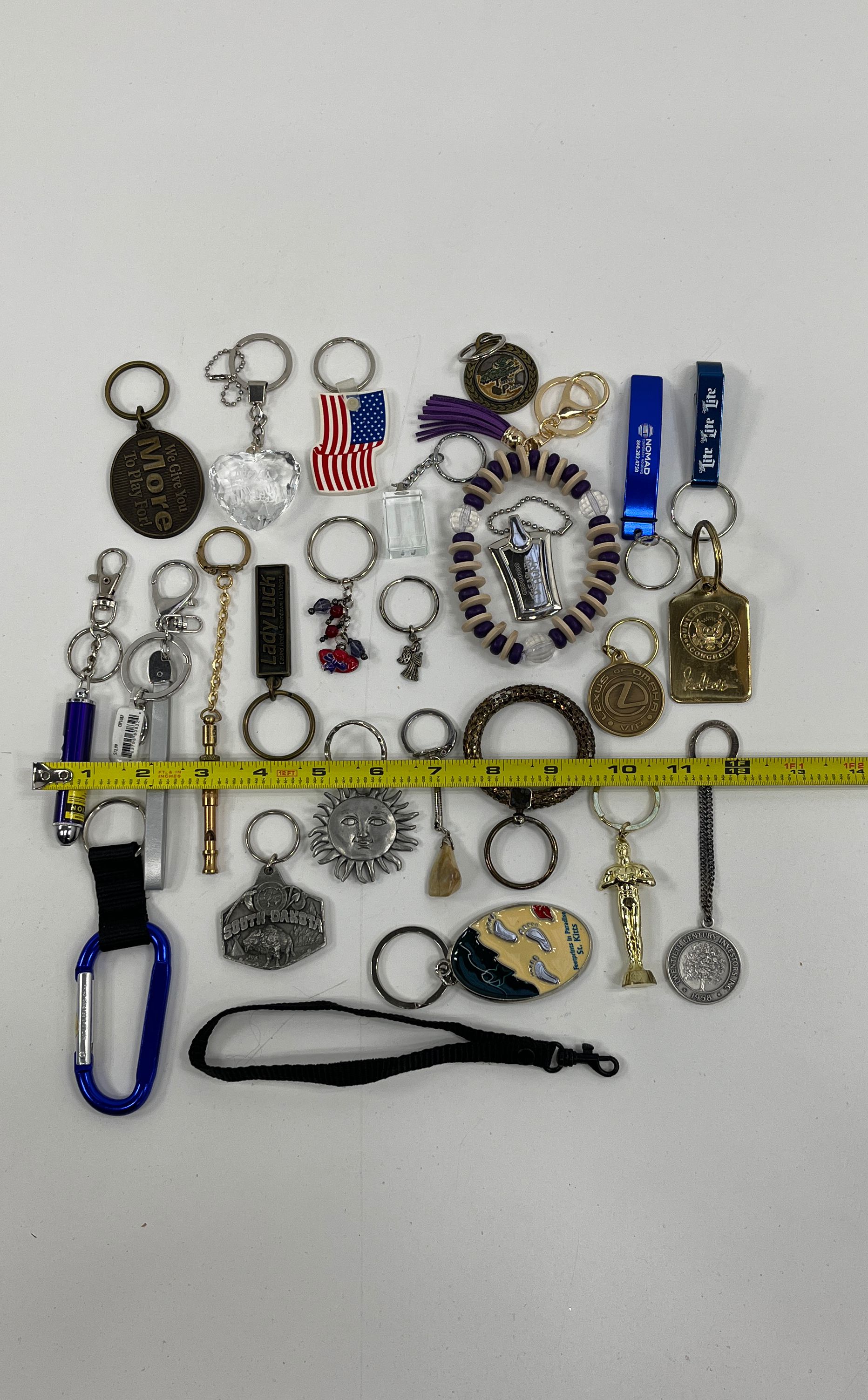 Assorted Keychain Lot Mixed Styles Various Sizes Themes Uses