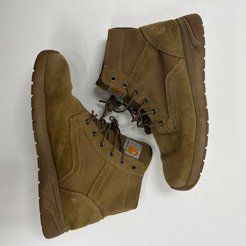 Carhartt Force 5 FA5016-M Coyote Brown Suede Soft Toe Work Boots Size 10