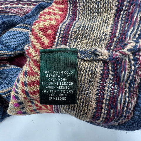 Vintage 90s Y2K Lauren Ralph Lauren Southwestern Aztec Stripe Knit Top