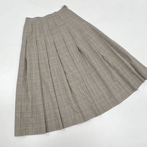 Vintage 80s Pendleton Wool Pleated Glen Plaid Skirt Made in USA Sz 10