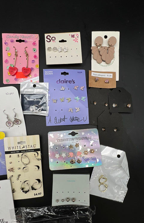 Mixed Fashion Earring Lot 75+ Pairs Claire's Paparazzi Sterling Silver
