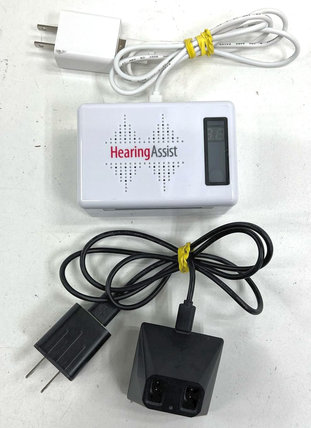 Hearing Assist Rechargeable BTE Hearing Aids Pair with Dryer Case & Chargers