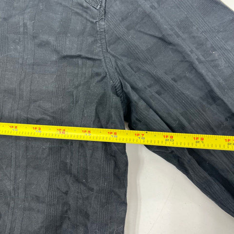 Affliction Black Premium Embroidered Cross Y2K Grunge Button Down Shirt Sz S