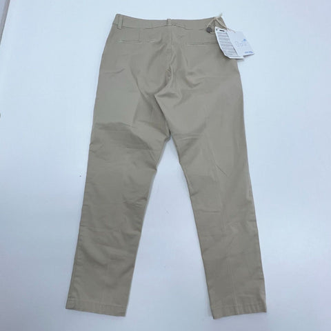 NWT Entre Amis Tan Pleated Cotton Stretch Chino Pants Women's Size 26