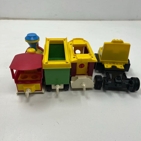 Vintage Fisher-Price #991 Circus Train & Truck Lot Plastic Toys 1970s