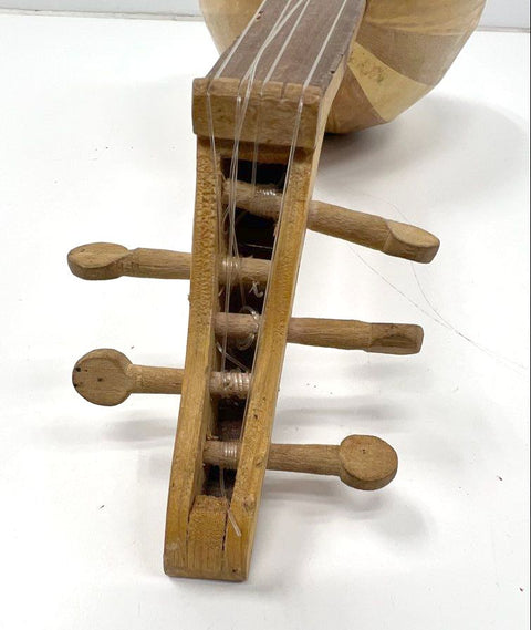 Vintage 5-String Miniature Oud Bowl Back Lute Instrument 19-Inch Stave Back