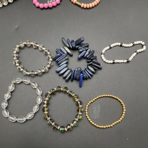 Fashion Jewelry Bracelet Lot of 25 Beaded Cuffs Bangles Wrap Boho Style