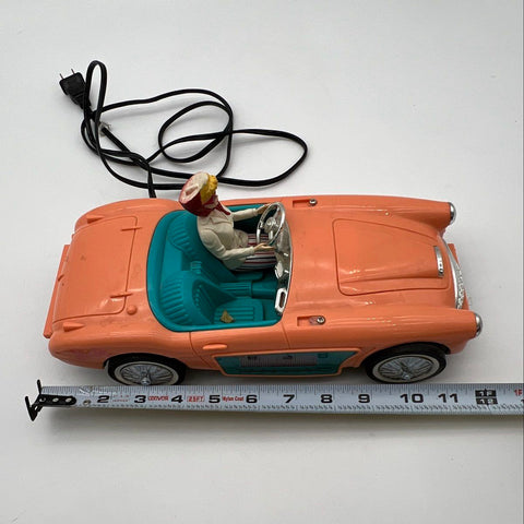 Barbie Telemania Car Clock Radio AM FM Alarm Vintage Pink Convertible Tested