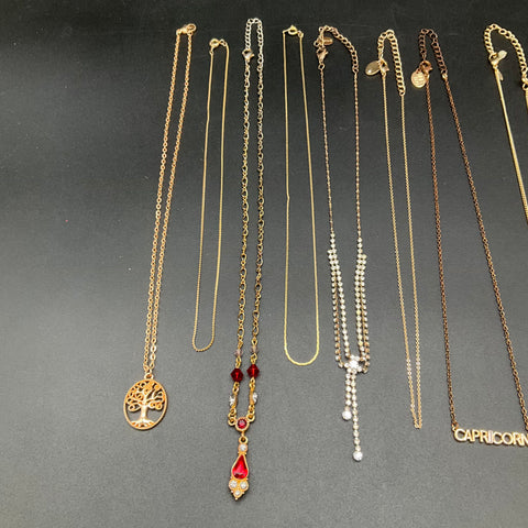 Time and Tru Fashion Jewelry Lot of 13 Necklaces Gold Silver Tone Bohemian